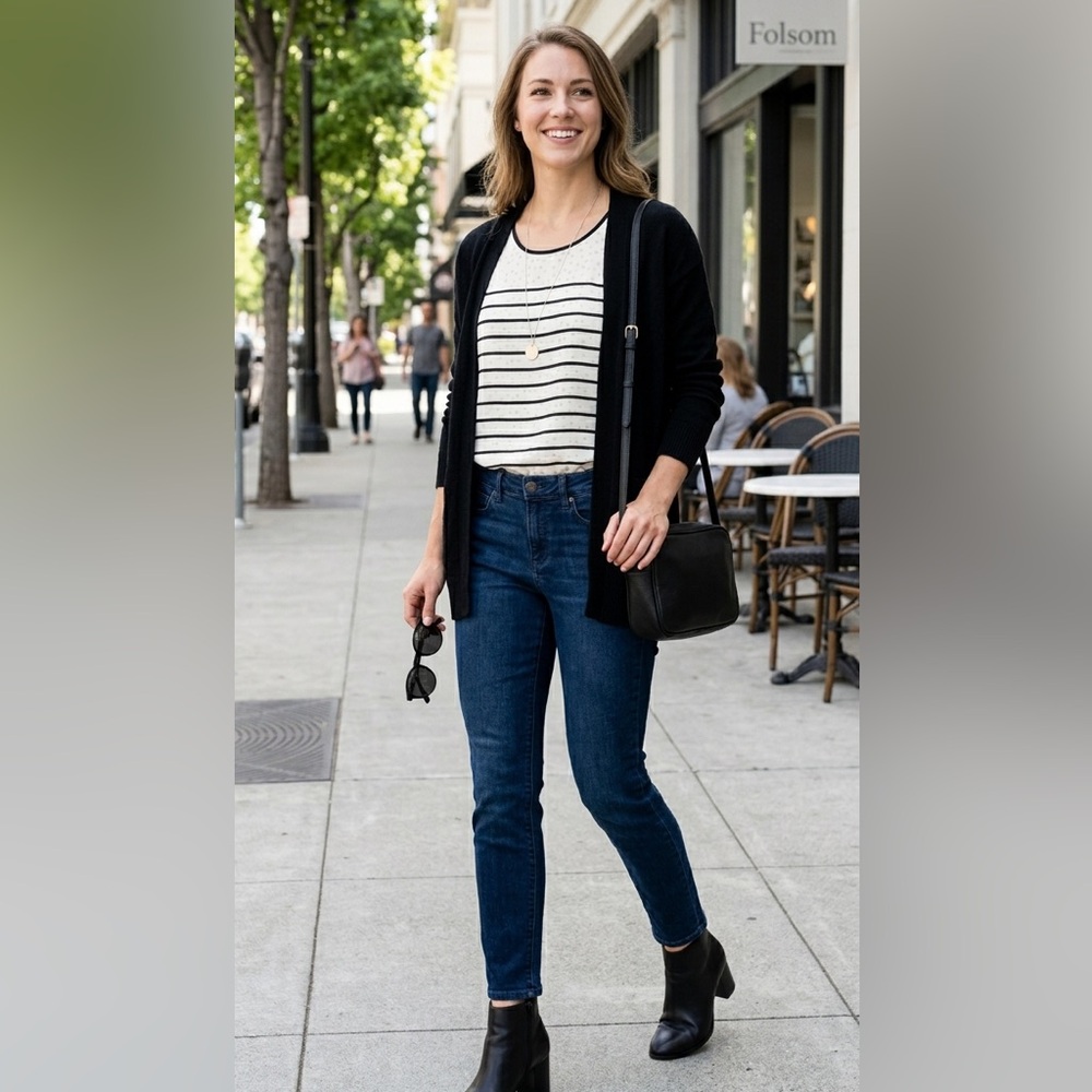 Ann Taylor Loft Confetti Stripe Tank Top